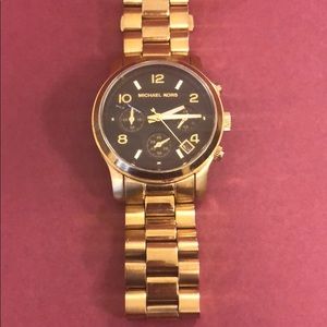 Gold Black Face Michael Kors Watch
